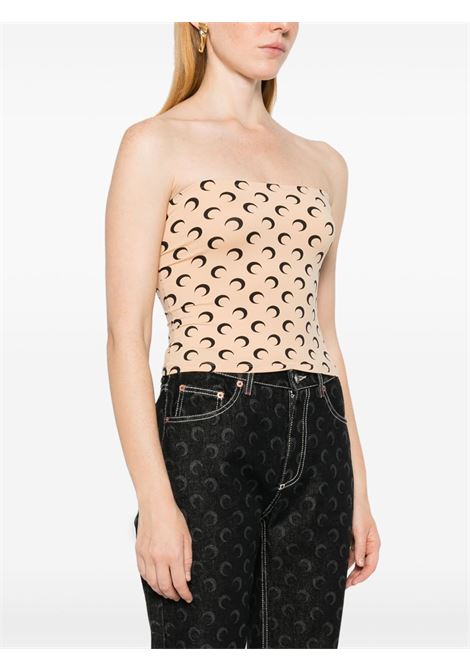moon tube top woman beige MARINE SERRE | WTS011A CJER0001TA10